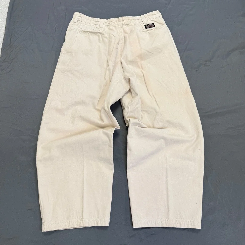 Vintage Colo Wear America Mens Relaxed Fit Khaki Pants Cotton 38x30 Wide Leg